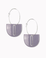 Creolen 'Halbkreis Oval' aus Porzellan