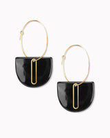 Creolen 'Halbkreis Oval' aus Porzellan