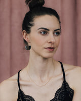 Creolen 'Halbkreis Oval' aus Porzellan