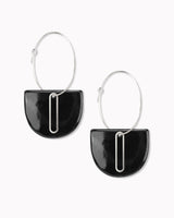 Creolen 'Halbkreis Oval' aus Porzellan