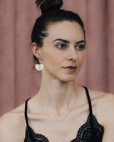 Creolen 'Halbkreis Oval' aus Porzellan