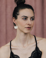 Creolen 'Halbkreis Oval' aus Porzellan