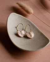 Creolen 'Halbkreis Oval' aus Porzellan