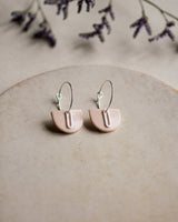 Creolen 'Halbkreis Oval' aus Porzellan