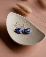 Creolen 'Halbkreis Oval' aus Porzellan