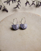 Creolen 'Halbkreis Oval' aus Porzellan