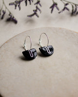 Creolen 'Halbkreis Oval' aus Porzellan