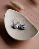 Creolen 'Halbkreis Oval' aus Porzellan