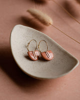 Creolen 'Halbkreis Oval' aus Porzellan