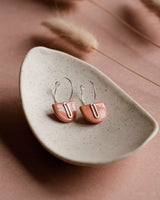 Creolen 'Halbkreis Oval' aus Porzellan