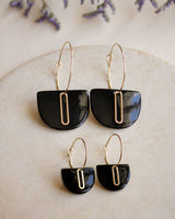 Creolen 'Halbkreis Oval' aus Porzellan