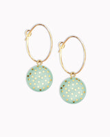 Creolen mit Porzellan-Anhänger 'Konfetti'