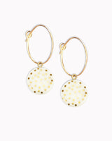 Creolen mit Porzellan-Anhänger 'Konfetti'