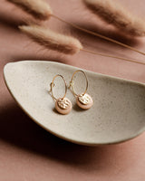 Creolen 'Mondplättchen' aus Porzellan