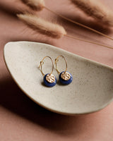 Creolen 'Mondplättchen' aus Porzellan