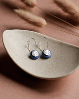 Creolen 'Mondplättchen' aus Porzellan