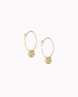 Creolen 'Mondplättchen' aus Porzellan