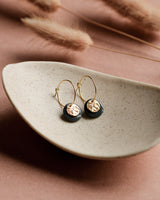 Creolen 'Mondplättchen' aus Porzellan