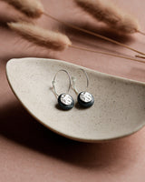 Creolen 'Mondplättchen' aus Porzellan