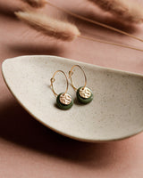 Creolen 'Mondplättchen' aus Porzellan