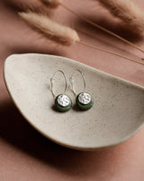 Creolen 'Mondplättchen' aus Porzellan