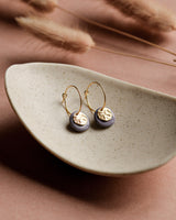 Creolen 'Mondplättchen' aus Porzellan