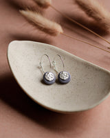 Creolen 'Mondplättchen' aus Porzellan