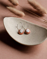 Creolen 'Mondplättchen' aus Porzellan