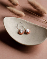 Creolen 'Mondplättchen' aus Porzellan