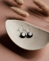 Creolen 'Mondplättchen' aus Porzellan