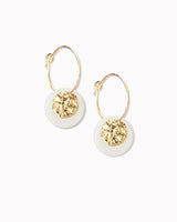 Creolen 'Mondplättchen' aus Porzellan