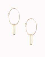 Creolen 'Halbkreis Oval' aus Porzellan