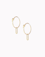 Creolen 'Halbkreis Oval' aus Porzellan