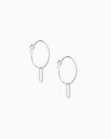 Creolen 'Halbkreis Oval' aus Porzellan