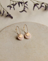 Creolen 'Plättchen' aus Porzellan