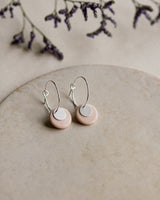 Creolen 'Plättchen' aus Porzellan