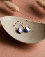 Creolen 'Plättchen' aus Porzellan