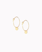 Creolen 'Plättchen' aus Porzellan