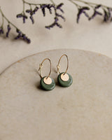 Creolen 'Plättchen' aus Porzellan