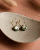 Creolen 'Plättchen' aus Porzellan