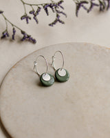 Creolen 'Plättchen' aus Porzellan