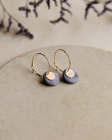 Creolen 'Plättchen' aus Porzellan