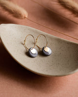 Creolen 'Plättchen' aus Porzellan