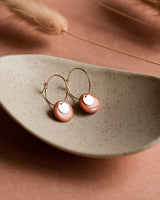 Creolen 'Plättchen' aus Porzellan