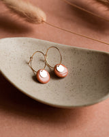 Creolen 'Plättchen' aus Porzellan