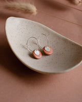 Creolen 'Plättchen' aus Porzellan