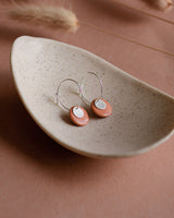 Creolen 'Plättchen' aus Porzellan