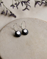 Creolen 'Plättchen' aus Porzellan