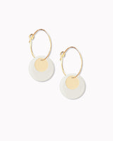 Creolen 'Plättchen' aus Porzellan