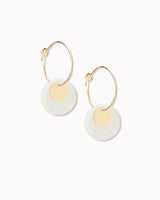 Creolen 'Plättchen' aus Porzellan